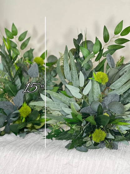 15 " Set of 2 Aisle Flowers Greennery Aisle Marker Ground Arch Wedding Greenery Only Barrel Eucalyptus Floor Arrangement Artificial Flower