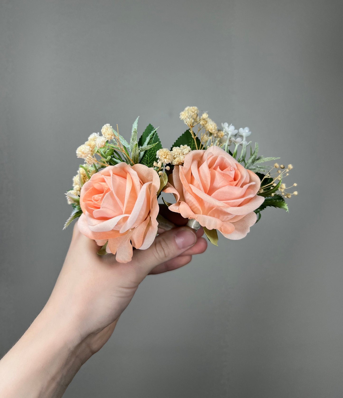 Peach Boutonniere Groom Coral Boutonnières Groomsmen Peach Boutonniere Blush Baby Breath Pink Artificial Flower