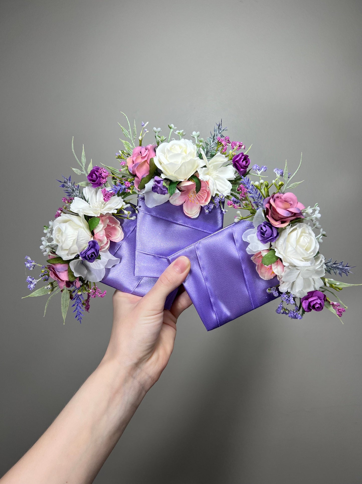 Purple Pocket Boutonniere Wedding Pink Groom White Lilac Boutonnières Groomsmen Square Boutonnière Pocket Lavender Artificial Flower Mauve