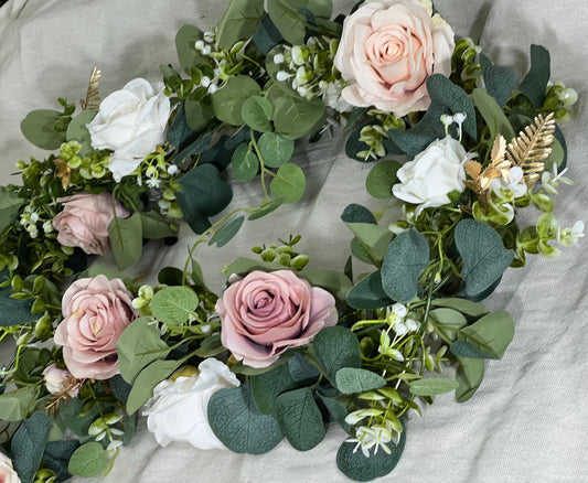 Garland White Garland Wedding Dusty Rose Silver Dollar Eucalyptus Decoration Ivory Table Runner Gold Artificial Flower Greenery Reddit