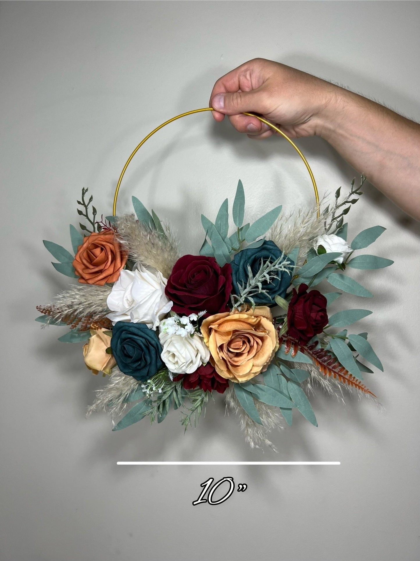 Dark Teal Bouquet Wedding Bridal Burgundy Terracotta Bridesmaids Burgundy Teal Burnt Orange Bouquet Dark Teal Rust Pampas Grass