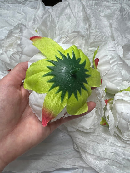 White Peony Artificial Flowers Head Rose White Cabbage Rose Ivory Wedding Fake Roses White Home Decor Silk Decorative Wedding