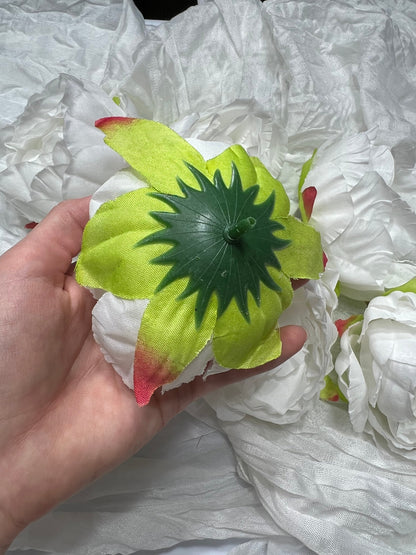 White Peony Artificial Flowers Head Rose White Cabbage Rose Ivory Wedding Fake Roses White Home Decor Silk Decorative Wedding