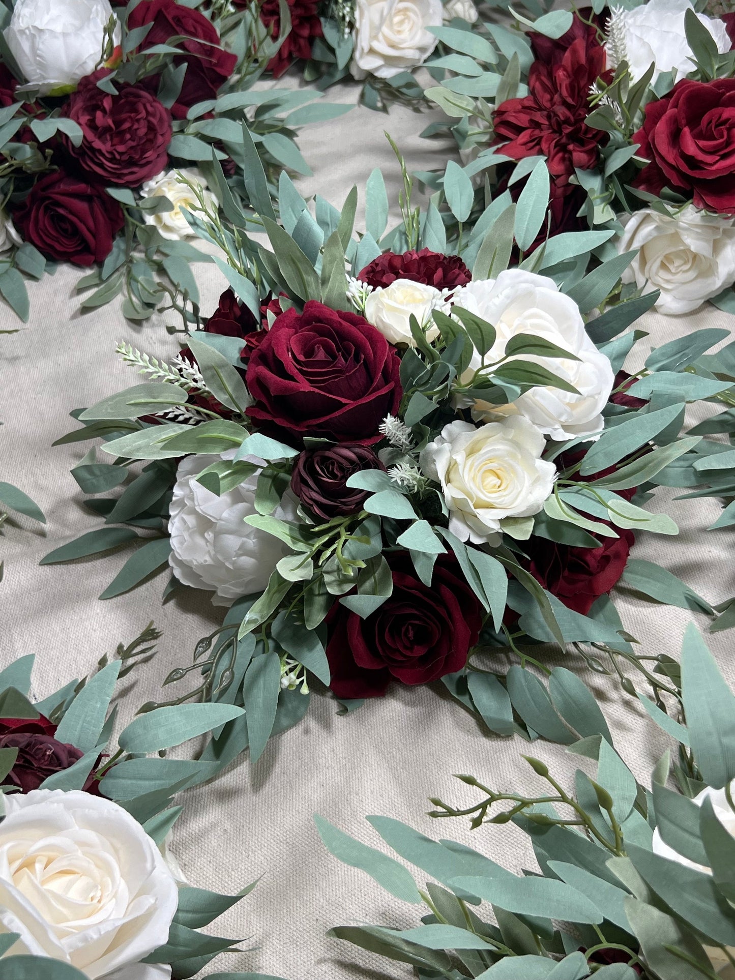 White Centerpiece Wedding Burgundy Table Flower Ball Decoration White Table Centerpiece Barrel White Whiskey Winter Ivory Burgundy White