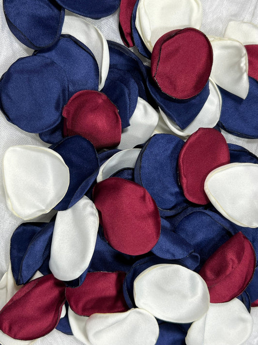 Blue White Petals Wedding Decor Red Flower Girl Petals Navy Blue White Wedding Aisle Decor Flower Petals Blue Red Ceremony Decor
