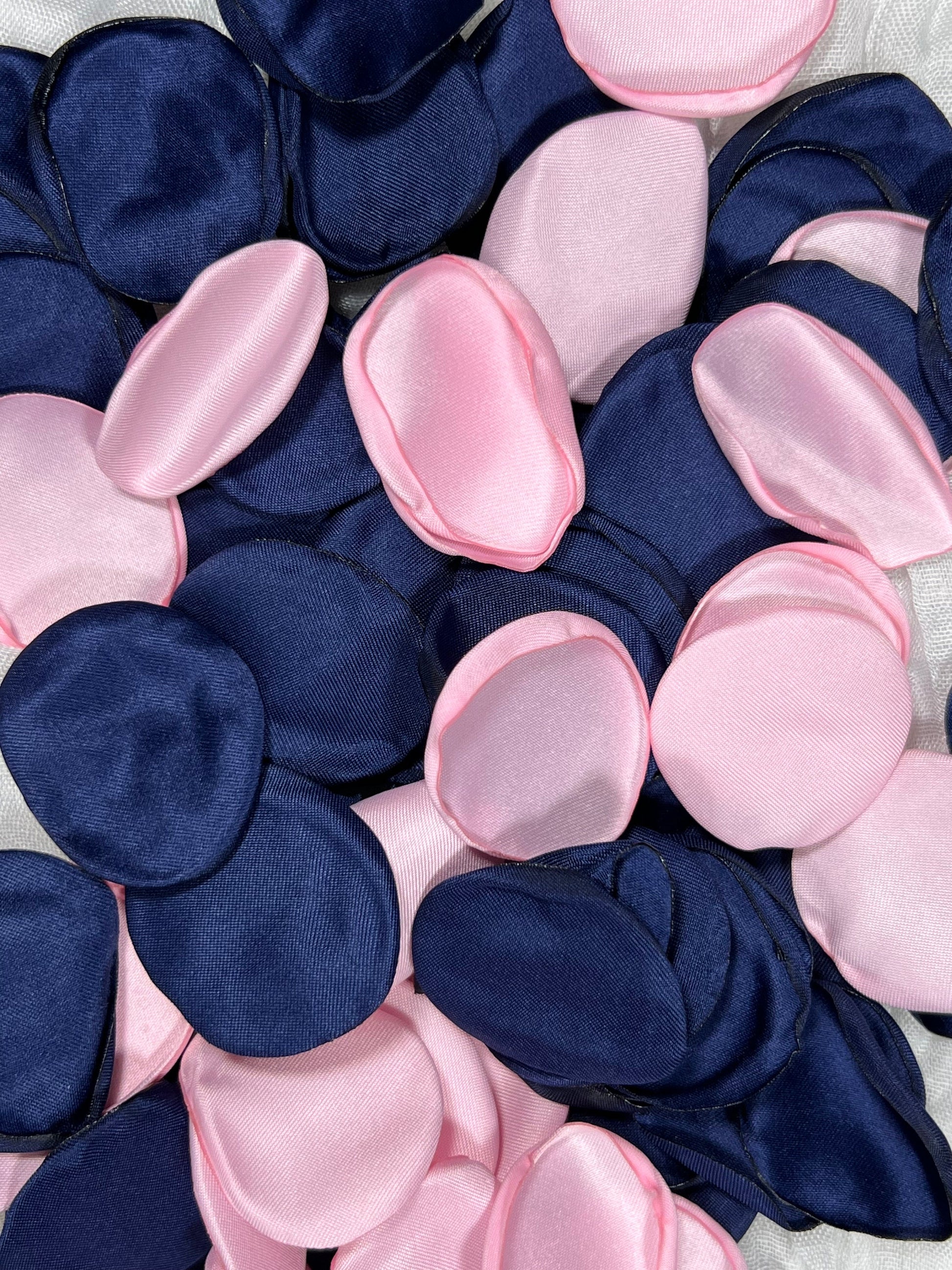 Blue Pink Petals Wedding Decor Flower Girl Petals Navy Blue Pink Wedding Aisle Decor Flower Petals Dark Blue Ceremony Decor Bridal Shower