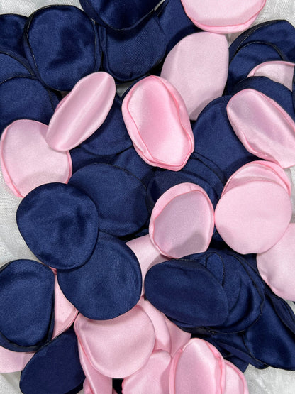 Blue Pink Petals Wedding Decor Flower Girl Petals Navy Blue Pink Wedding Aisle Decor Flower Petals Dark Blue Ceremony Decor Bridal Shower