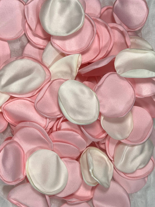 Pink Petals Ivory Wedding Decor Flower Girl Petals Pink Ivory Wedding Aisle Decor Flower Petals Pink Ceremony Decor Bridal Shower Confetti