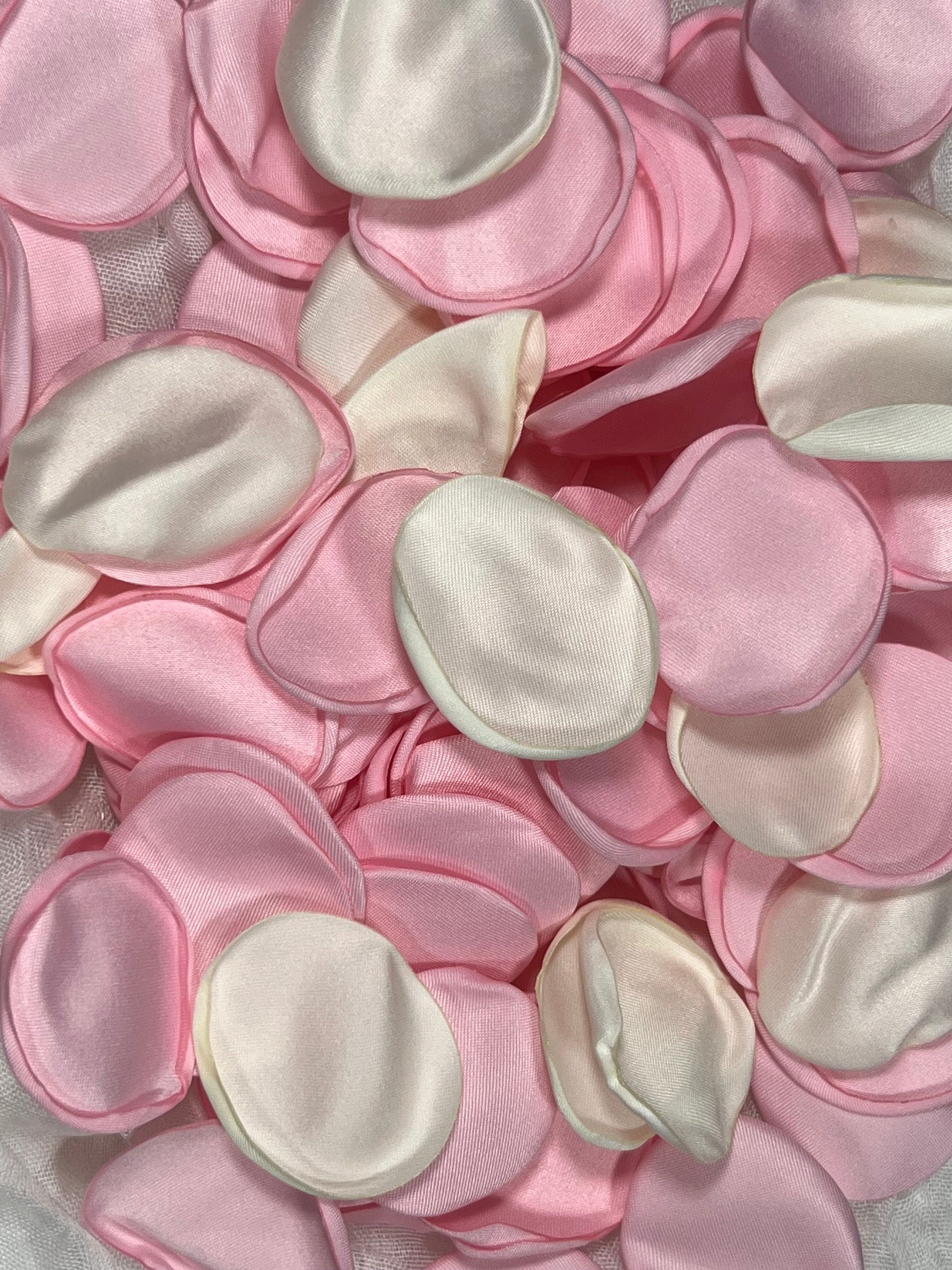 Pink Petals Ivory Wedding Decor Flower Girl Petals Pink Ivory Wedding Aisle Decor Flower Petals Pink Ceremony Decor Bridal Shower Confetti