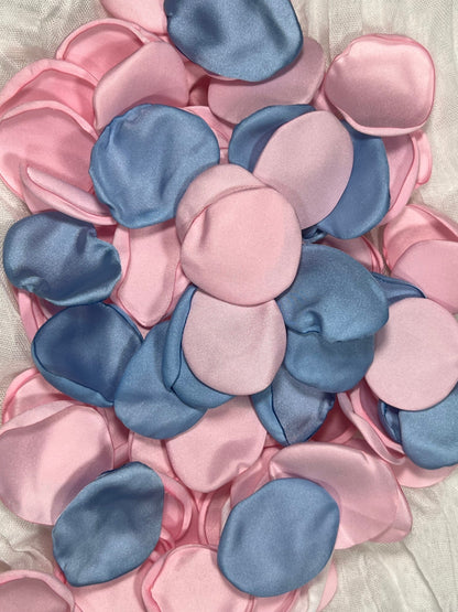 Blue Pink Petals Wedding Decor Flower Girl Petals Blue Pink Wedding Aisle Decor Flower Petals Light Blue Pink Petals Bridal Shower