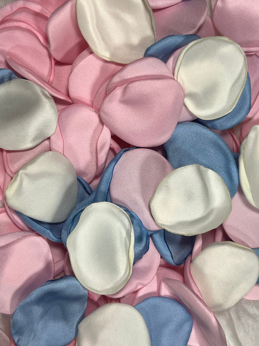 Blue Pink Petals Wedding Decor Flower Girl Petals White Blue Pink Wedding Aisle Decor Flower Petals Blue White Pink Bridal Shower Petals