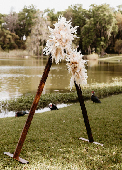 White Arch Arrangement Boho White Pampas Grass Arch Aisle Arrangement Arbor White Decor Artificial Flower