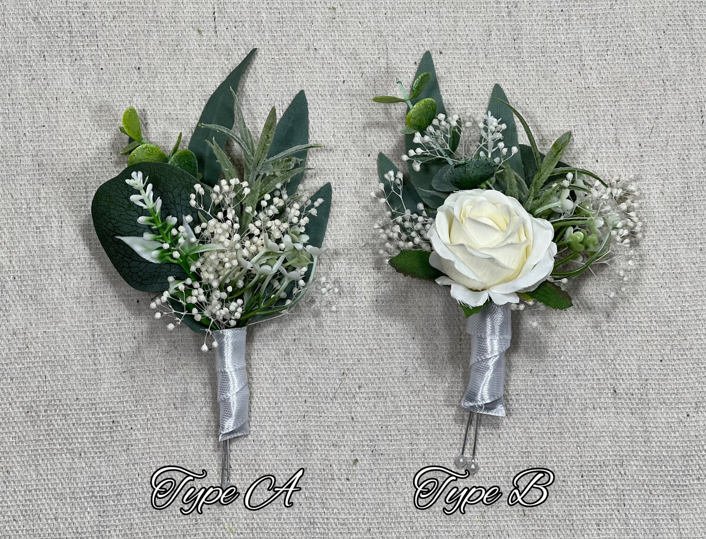 White Boutonniere Wedding Groom Baby Breath Groomsmen Boutonnière Ivory Eucalyptus White Rose Greenery Boutonniere Sage Artificial Flowers