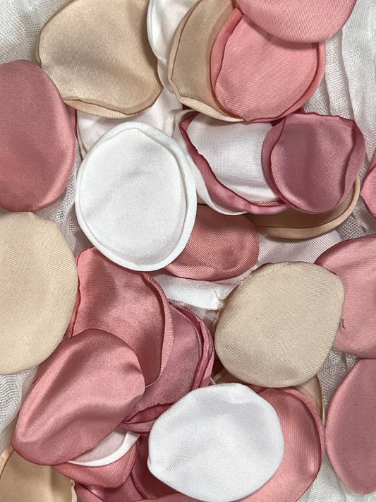 White Petals Wedding Decor Flower Girl Petals Dusty Ros Aisle Decor Flower Pink Petals Tan Ceremony Decor Champagne Confetti Blush