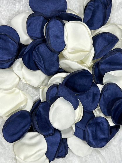 Blue White Petals Wedding Decor Flower Girl Petals Navy Blue White Wedding Aisle Decor Flower Petals Dark Blue Ceremony Decor Bridal Shower