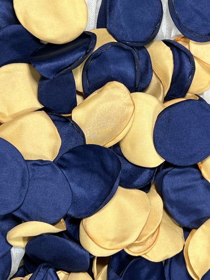 Blue Petals Wedding Decor Flower Girl Petals Navy Blue Gold Wedding Aisle Decor Flower Petals Dark Blue Ceremony Decor Bridal Shower