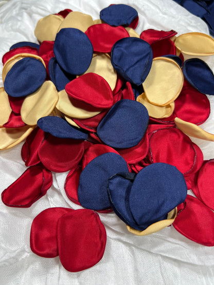 Red Blue Petals Wedding Decor Flower Girl Petals Red Navy Blue Aisle Decor Flower Petals Gold Red Ceremony Decor Bridal Shower Confetti