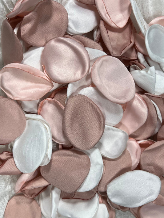 White Blush Petals Wedding Decor Flower Girl Petals Dusty Rosy Aisle Decor Flower Pink Petals Tan Ceremony Decor Champagne Confetti