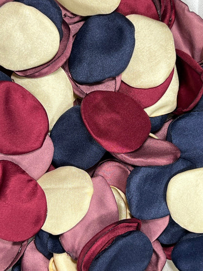 Blue Petals Wedding Decor Flower Girl Petals Navy Blue Burgundy Wedding Aisle Decor Flower Petals Burgundy Ceremony Decor Gold Confetti
