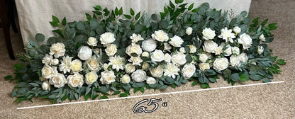 Floor Arrangement White Weddding Free Standing Ivory Aisle Floor Arrangement White Backdrop Floor Runner Artificial Flower Eucalyptus