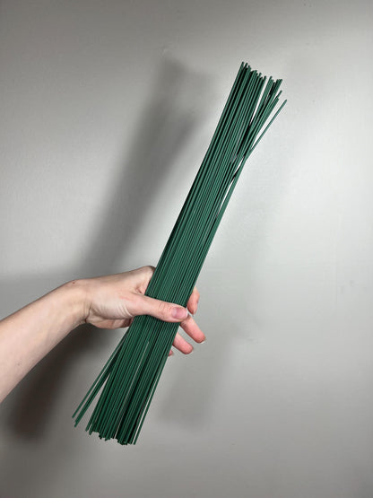 Flower Stem Wire for Flower Heads Green DIY Bouquet Stem Diameter 2 mm Length 15.75" Stem Wrapping and Crafts Iron Wire