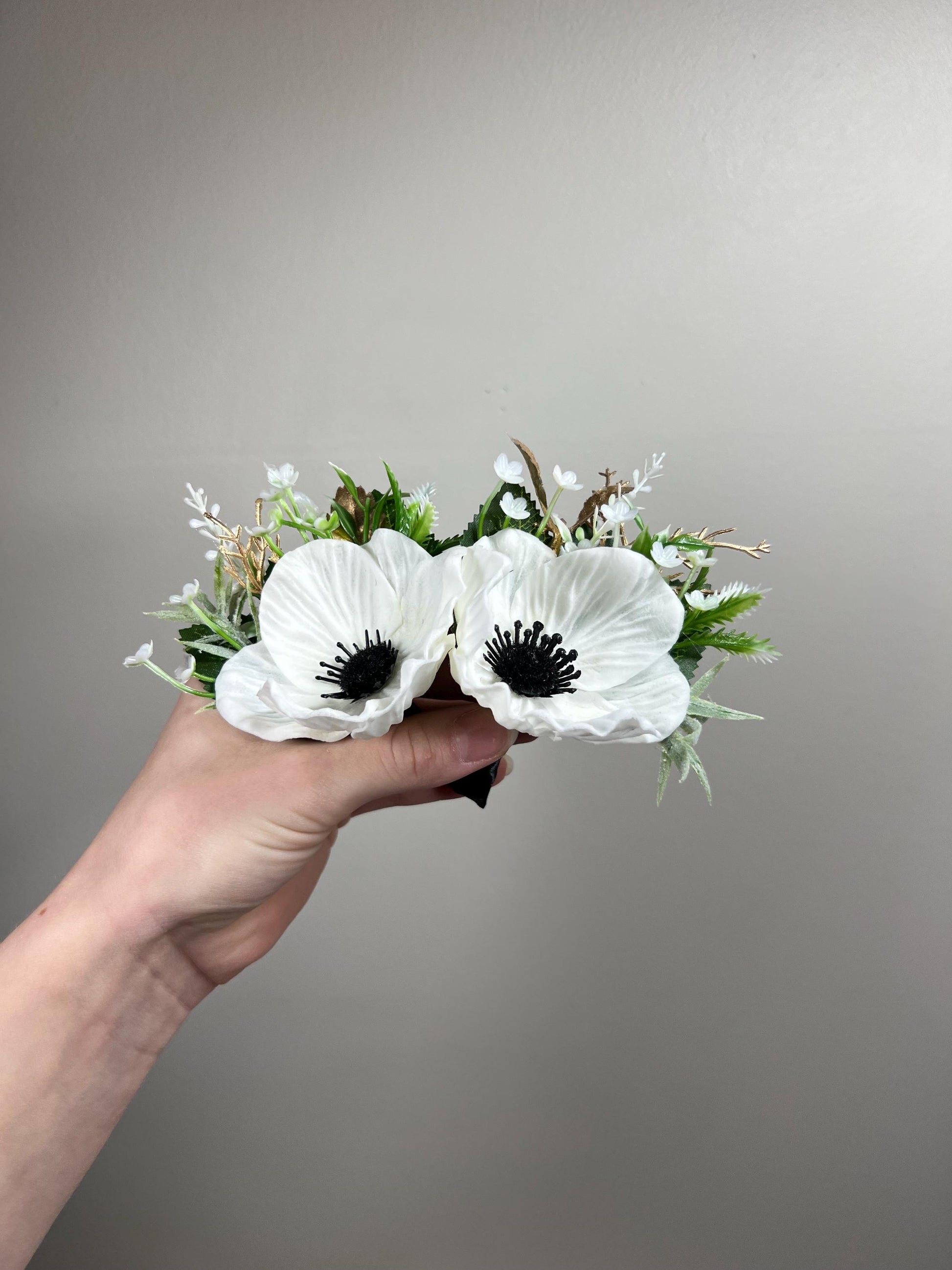 Wedding Anemone Boutonniere Groom Boho Anemone Boutonnières Groomsmen White Boutonnière Anemone Groom Ivory Artificial Flowers