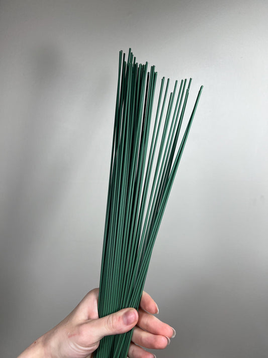 Flower Stem Wire for Flower Heads Green DIY Bouquet Stem Diameter 2 mm Length 15.75" Stem Wrapping and Crafts Iron Wire