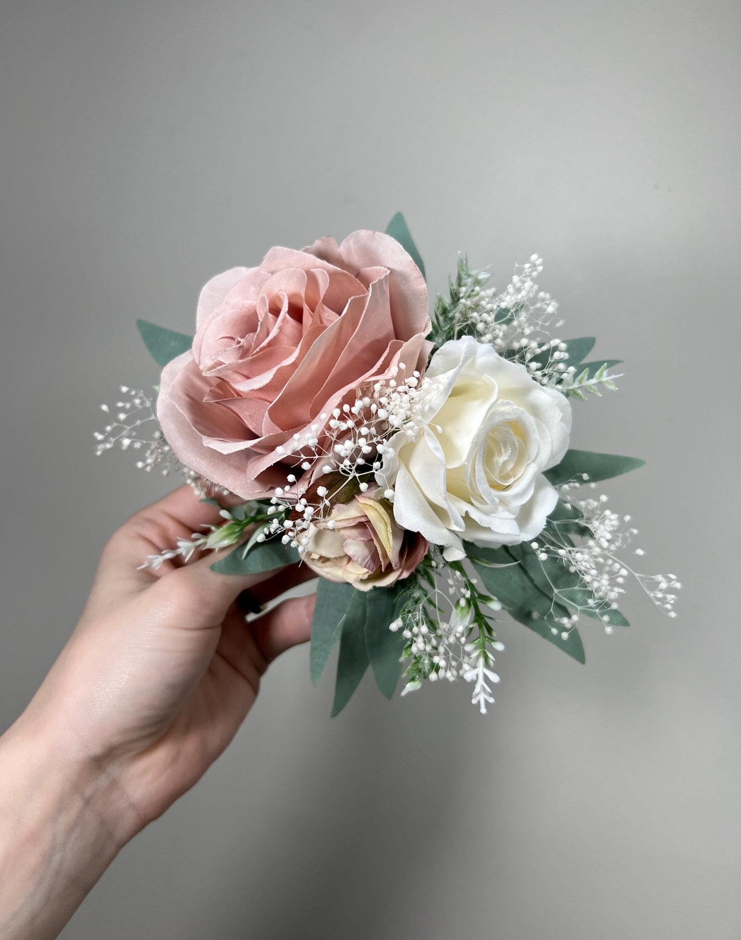 Dusty Rose Cake Decor Wedding Dusty Rose Flower Cake Arrangement White Dusty Rose Cake Decoration Pink White Cake Topper Flower Dusty Rose