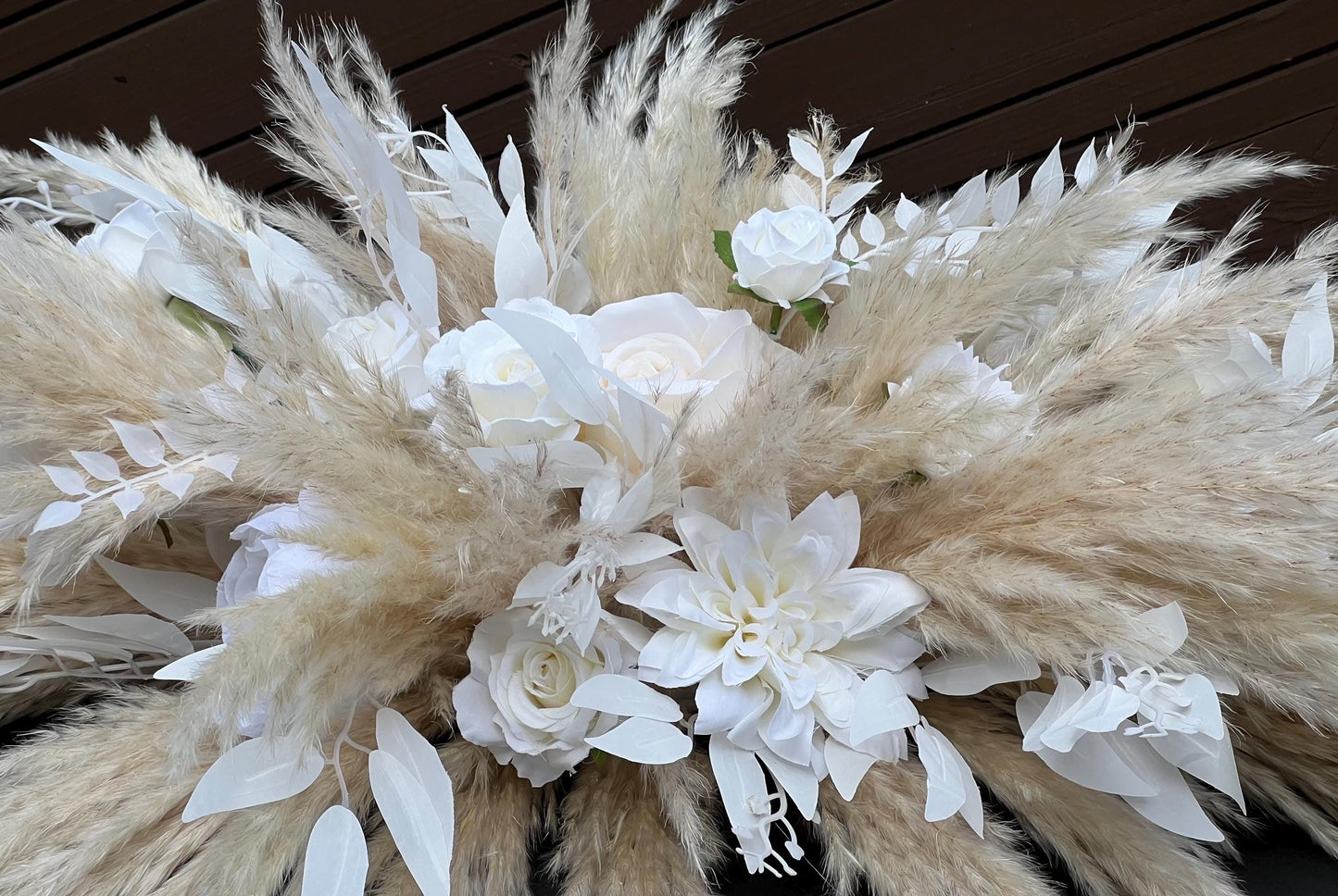 White Centerpiece Wedding White Boho Table Centerpiece Pampas Grass White Sweetheart Ivory Table Decor White Artifical Flower