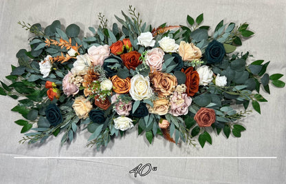 Wedding Dark Teal Bouquet Rust Terracotta Bridal Dusty Rose Bridesmaids Burnt Orange Bouquet Teal Terracotta Artificial Flowers Bouquet