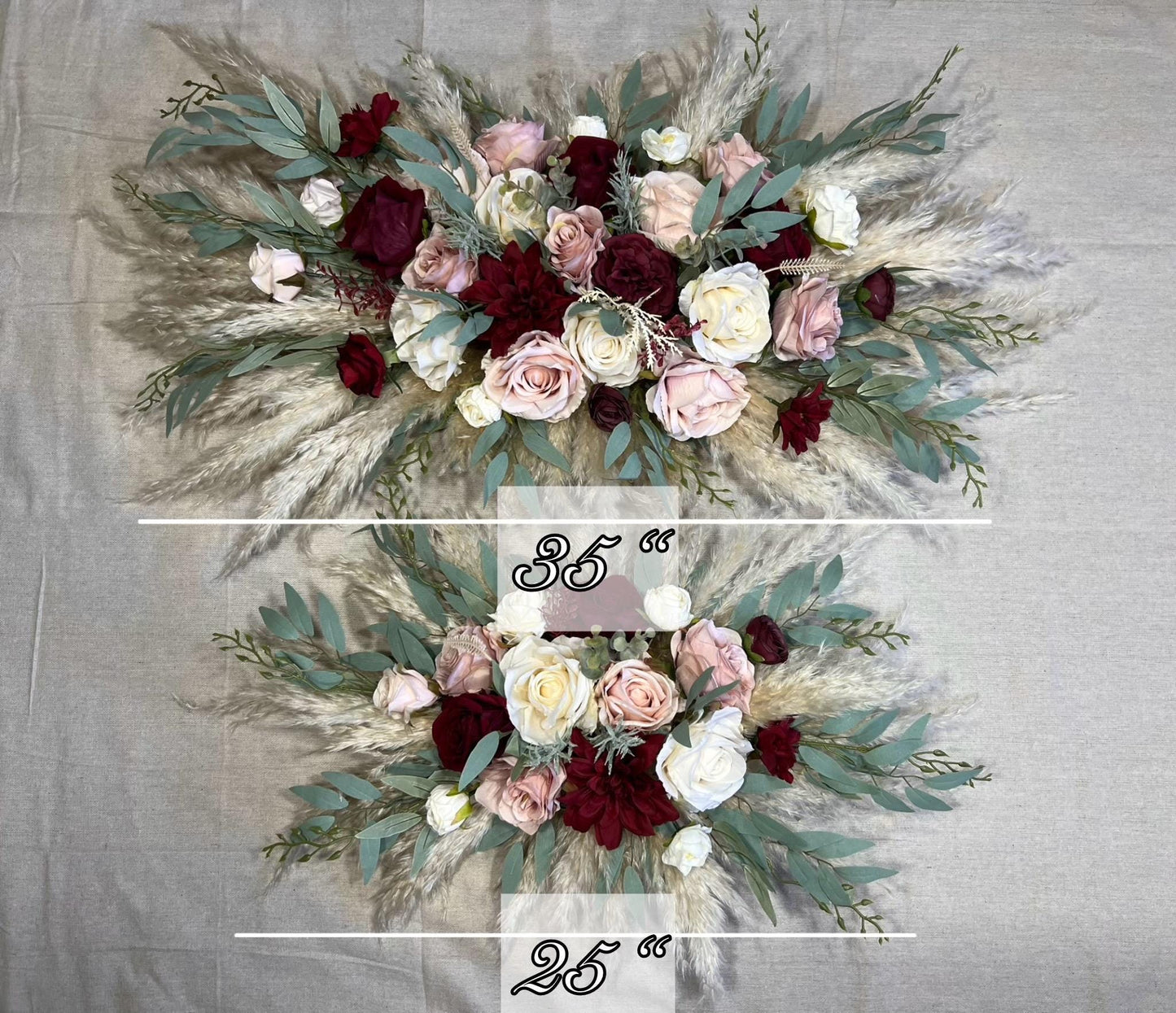 Burgundy Pink Bouquet Wedding Bridal Dusty Rose Bouquet Ivory Burgundy Bridesmaids Bouquet Dusty Rose Champagne Pampas Grass Eucalyptus