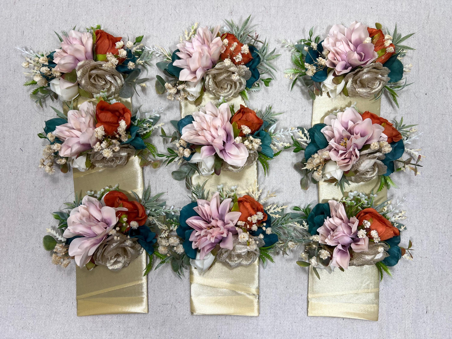 Teal Rust Corsage Wedding Dusty Rose Terracotta Corsage White Gold Dark Teal Boutonniere Rust Teal Artifical Flower Reddit