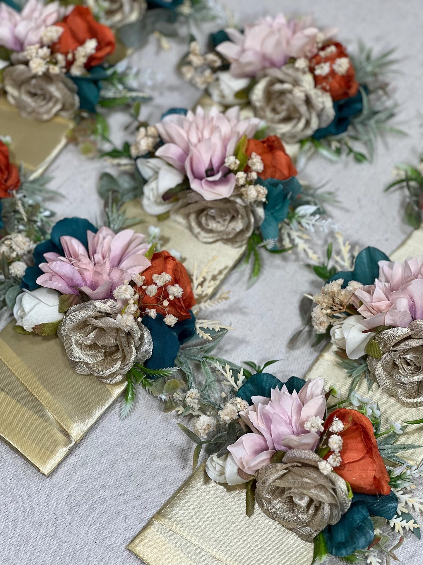Teal Rust Corsage Wedding Dusty Rose Terracotta Corsage White Gold Dark Teal Boutonniere Rust Teal Artifical Flower Reddit