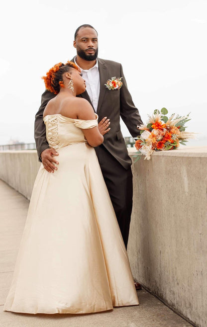 Orange Pocket Boutonniere Terracotta Groom Boutonnière Square Groomsmen Rust White Burnt Orange Ivory Boutonniere Fall Artificial Flowers