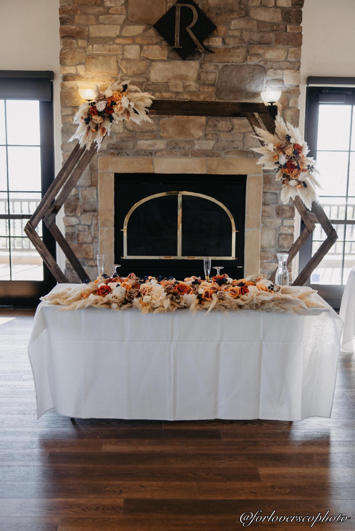 Wedding Arch Arrangement Rust Boho Burnt Orange Navy Blue Arbor Arrangement Pampas Grass Terracotta Navy Blue Centerpiece Table Decor Fall