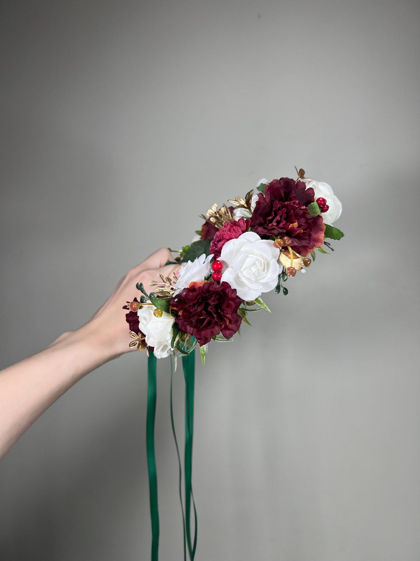 Christmas Bouquet Wedding Bridal Cascading Bouquet White Poinsettias Bridesmaids Bouquet Cascade Red Bouquet Winter Flower Poinsettia