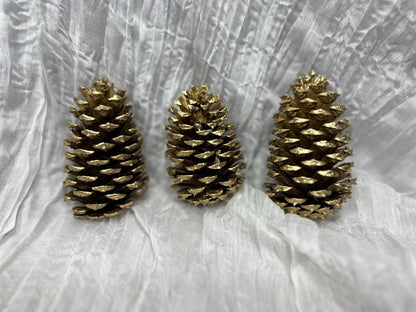 Pine Cone Natural White Pine Cone Gold Wedding Decor Craft Supplies Natural Dried Pine Cones for Home Decor Pine Cone