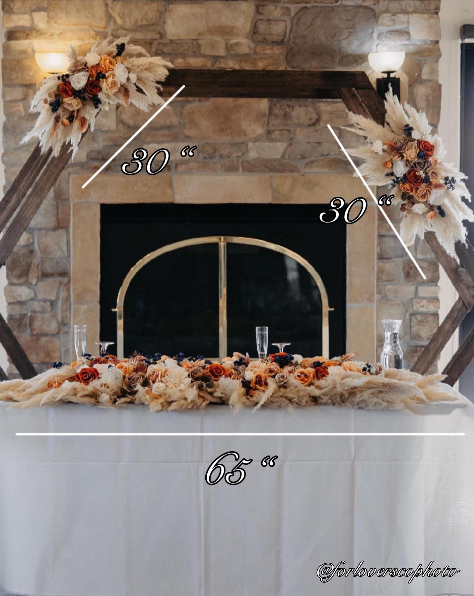 Wedding Sweetheart Terracotta White Navy Blue Ivory Burnt Orange Aisle Arrangement Rust Centerpiece Table Sweetheart Artificial Flowers