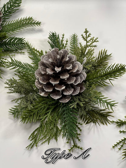 Mini Christmas Centerpiece Wedding Pine Cones Winter Decor Rustic Table Arrangement Party Decoration Small Evergreen Artificial Pine Tree