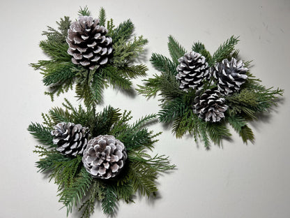 Mini Christmas Centerpiece Wedding Pine Cones Winter Decor Rustic Table Arrangement Party Decoration Small Evergreen Artificial Pine Tree