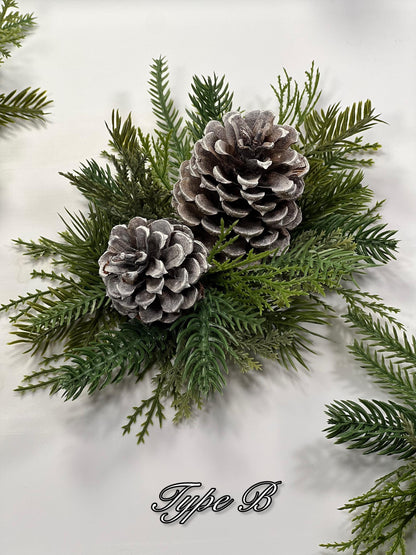 Mini Christmas Centerpiece Wedding Pine Cones Winter Decor Rustic Table Arrangement Party Decoration Small Evergreen Artificial Pine Tree