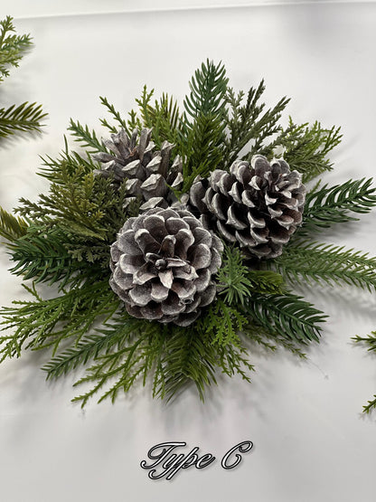 Mini Christmas Centerpiece Wedding Pine Cones Winter Decor Rustic Table Arrangement Party Decoration Small Evergreen Artificial Pine Tree