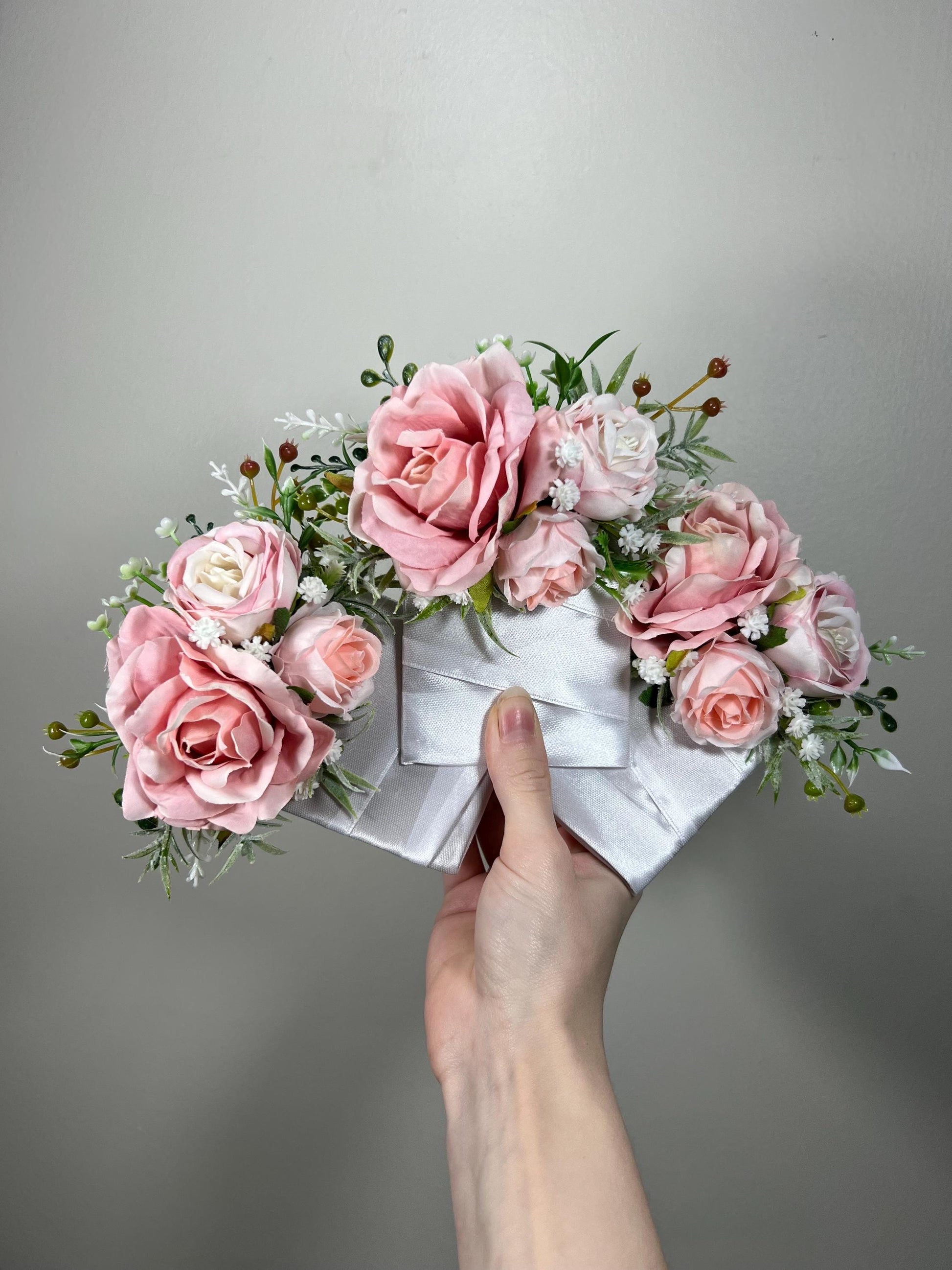 Pink Boutonniere Wedding Blush Pocket Boutonnière Groom Pink Square Boutonniere Greenery Pocket Boutonnière Blush Groomsmen Baby Breath