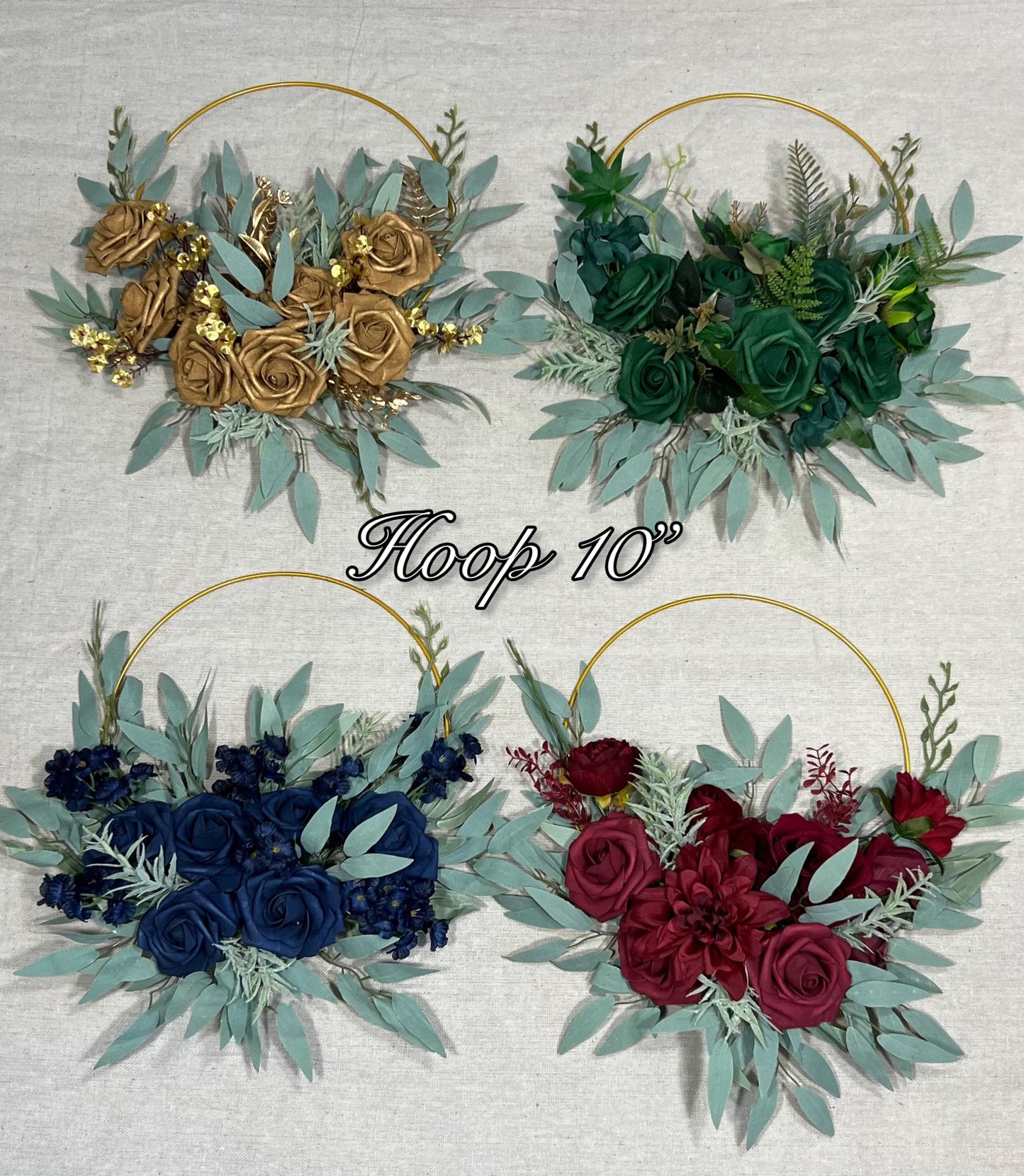 Wedding Hoop Burgundy Navy Blue Hoop Bridesmaids Ring Wreath Hunter Green Forest Flower Girl Hoop Gold Eucalyptus Artificial Flower Reddit