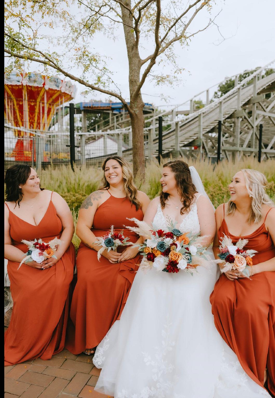 Dark Teal Bouquet Wedding Bridal Burgundy Terracotta Bridesmaids Burgundy Teal Burnt Orange Bouquet Dark Teal Rust Pampas Grass