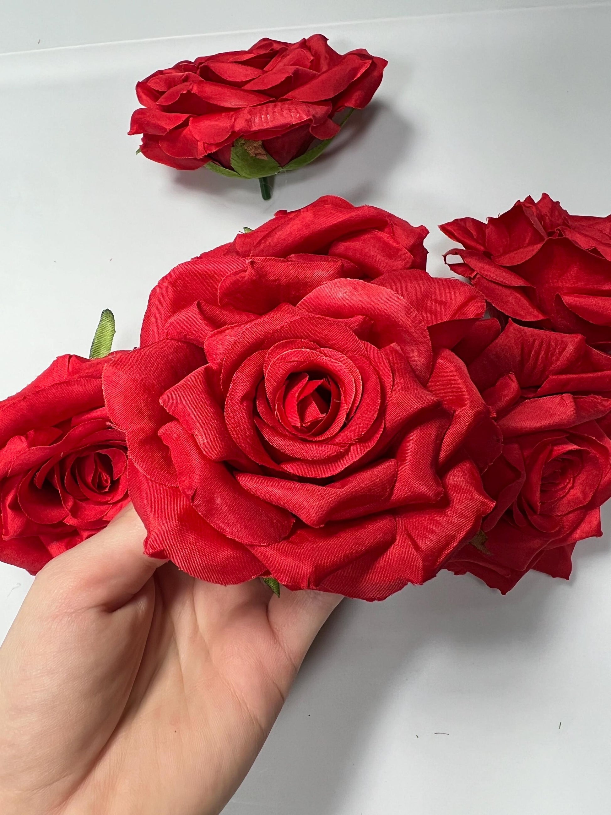 Red Rose Head 4 inch Wedding Decor Dark Red Rose Christmas Red Rose Wedding DIY Craft Supplies Red Rose Head Home Decor