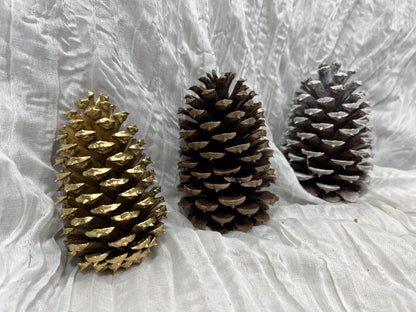 Pine Cone Natural White Pine Cone Gold Wedding Decor Craft Supplies Natural Dried Pine Cones for Home Decor Pine Cone