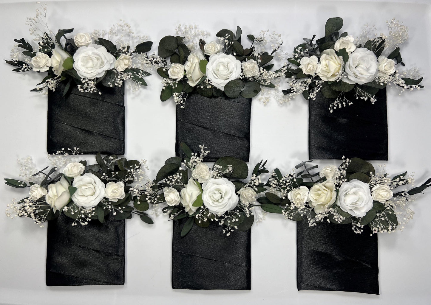 White Pocket Boutonniere Wedding Greenery Groom Boutonnière Square Groomsmen Wedding Ivory Rustic Eucalyptus Baby Breath Artificial Flowers