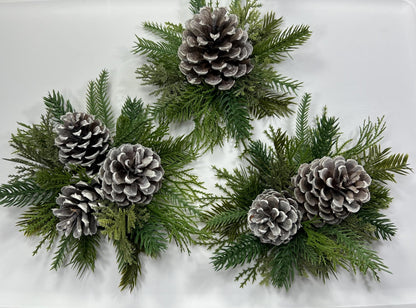Mini Christmas Centerpiece Wedding Pine Cones Winter Decor Rustic Table Arrangement Party Decoration Small Evergreen Artificial Pine Tree