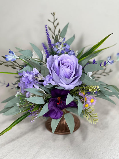 Purple Centerpiece White Lavender Table Flower Ball Decoration Blue Table Centerpiece Barrel Plum Whiskey Ivory Purple Arrangement